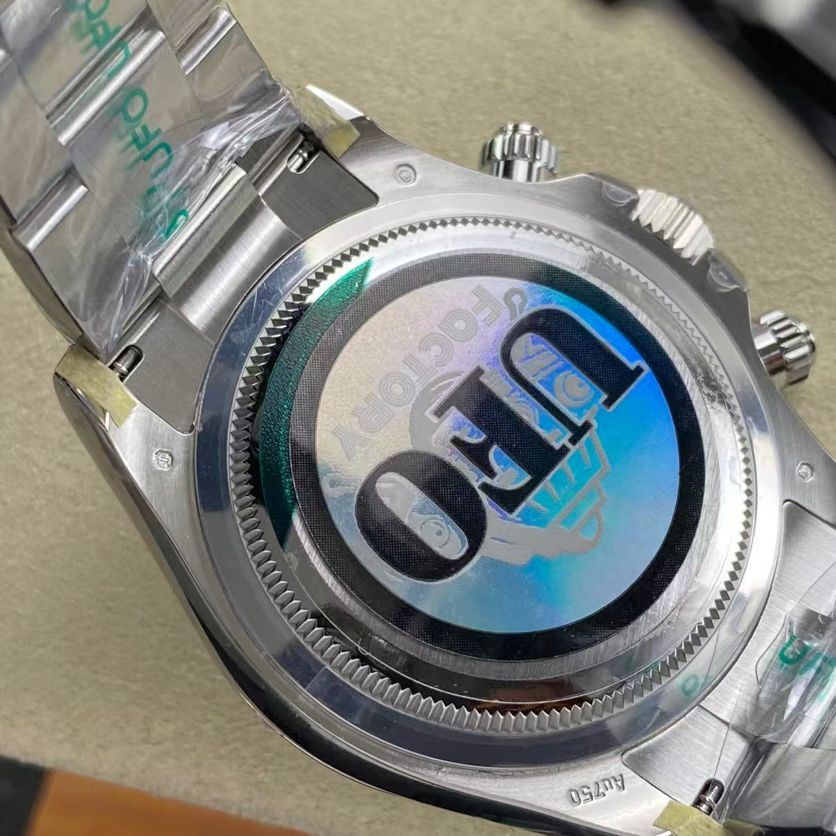 UFO stainless steel version - no card lock -Daytona 4131 movement - 904 stainless steel version