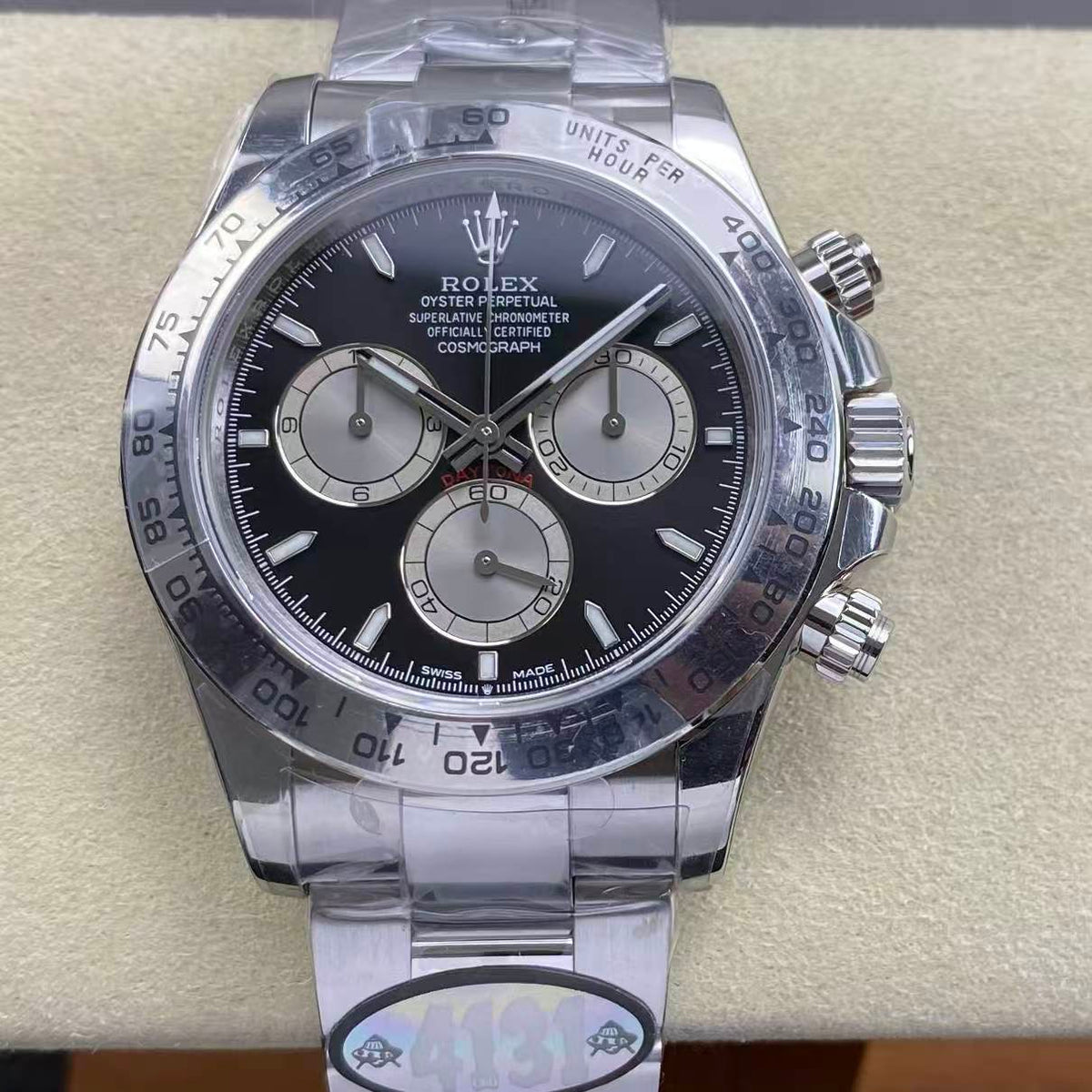 UFO stainless steel version - no card lock -Daytona 4131 movement - 904 stainless steel version