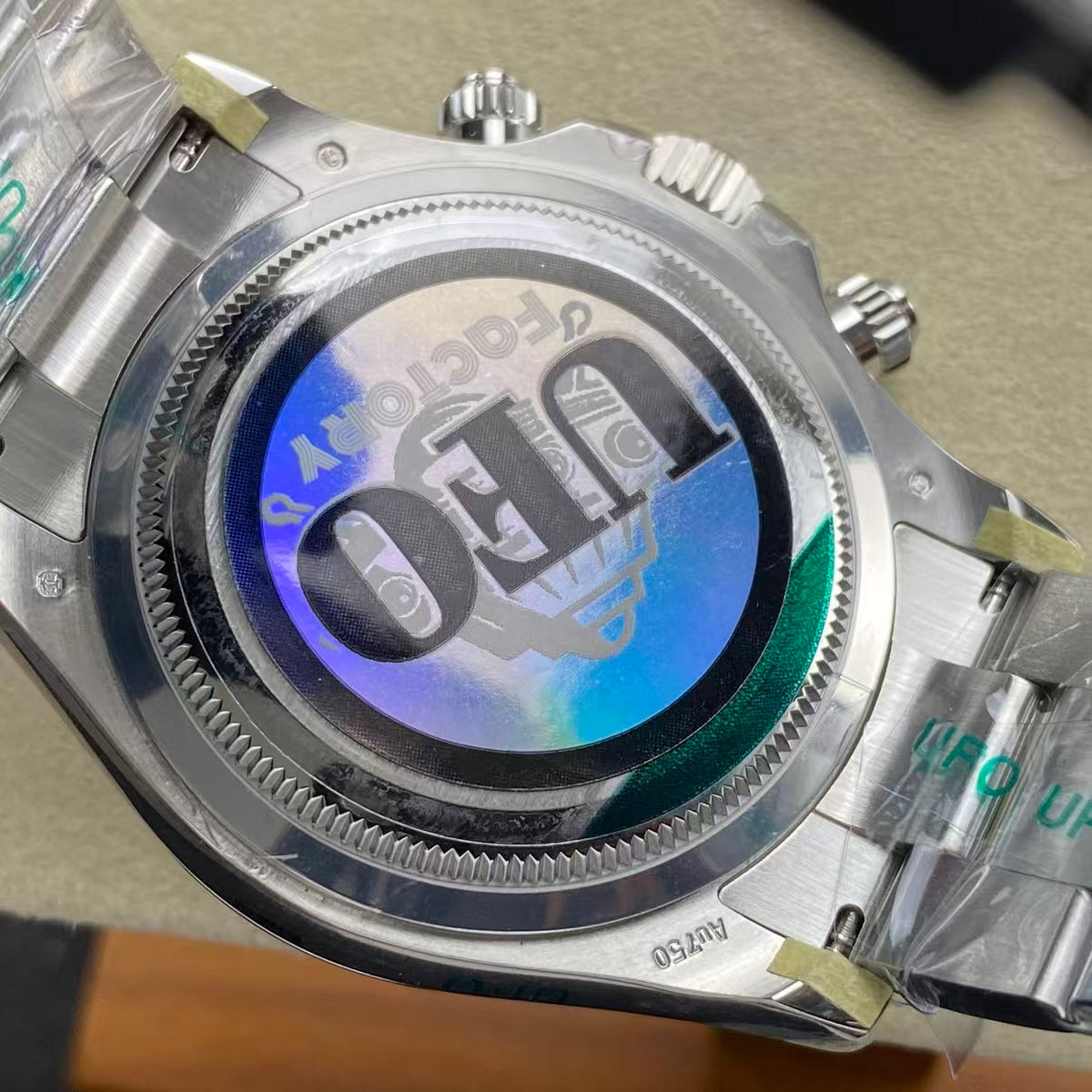 UFO stainless steel version - no card lock -Daytona 4131 movement - 904 stainless steel version