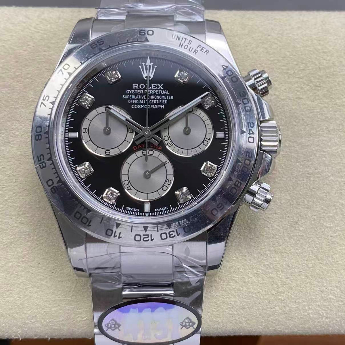 UFO stainless steel version - no card lock -Daytona 4131 movement - 904 stainless steel version