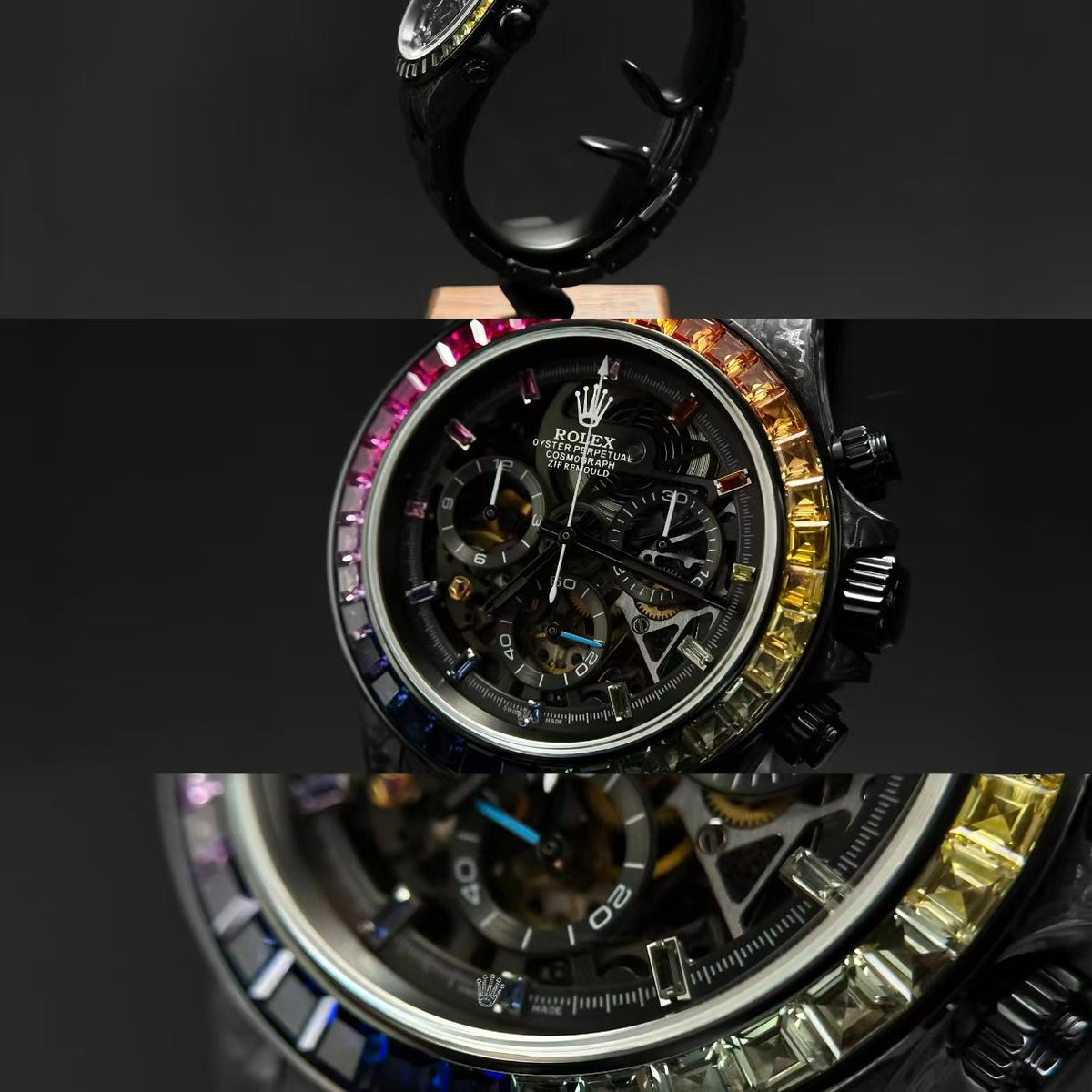 "Upgraded 4802 Blackened Movement" Full carbon fiber modified custom edition