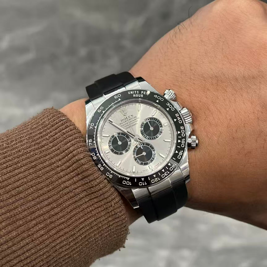 Cement Grey Daytona Grey Glashütte 4131 Automatic Mechanical