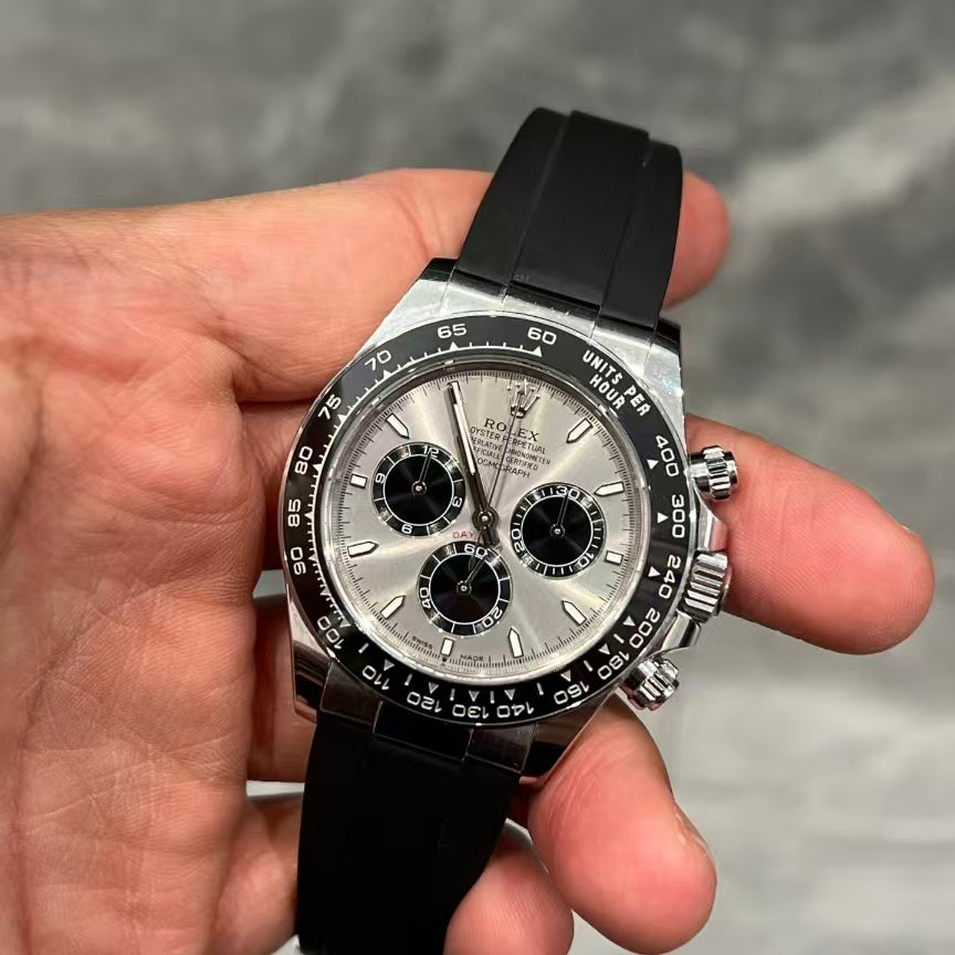 Cement Grey Daytona Grey Glashütte 4131 Automatic Mechanical